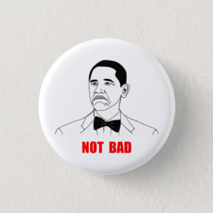 Chapa Redonda De 2,5 Cm Cara no mala Meme de la rabia de Barack Obama