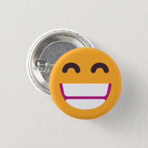Chapa Redonda De 2,5 Cm Cara sonriente Ojos mullidos Emoji de colores Pers
