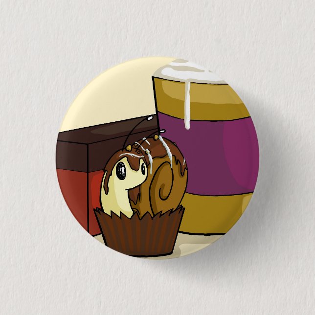 Chapa Redonda De 2,5 Cm Caracol de la trufa (Anverso)