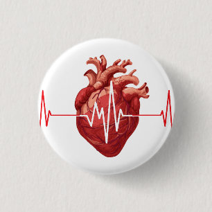 Chapa Redonda De 2,5 Cm cardiólogo médico del corazón Te Escucho Con Compa