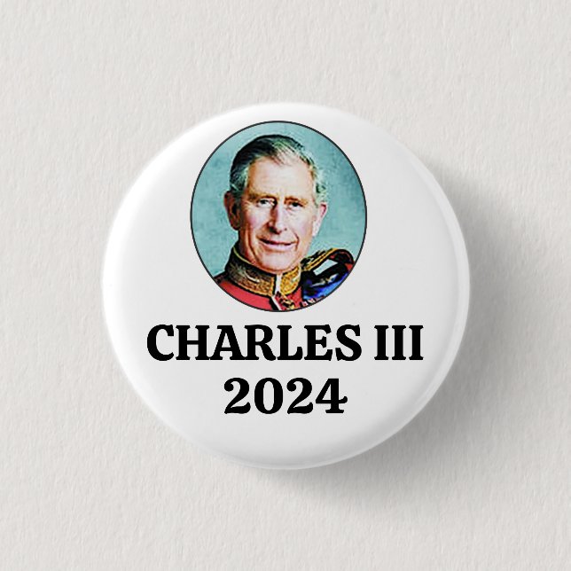 Chapa Redonda De 2,5 Cm Carlos III en 2024 (Anverso)