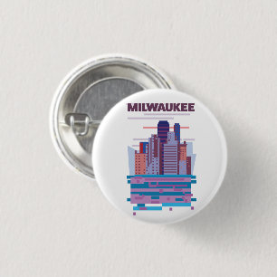 Chapa Redonda De 2,5 Cm Cartel de Milwaukee Travel