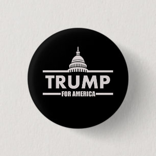 Chapa Redonda De 2,5 Cm Casa Blanca de Donald Trump