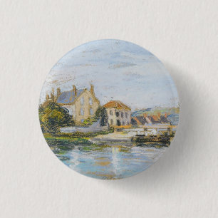 Chapa Redonda De 2,5 Cm Casas Al Borde De La Cerradura De La Garonne Sisle