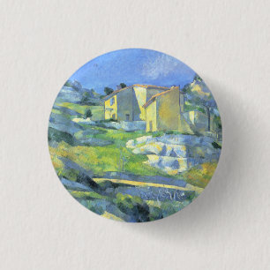 Chapa Redonda De 2,5 Cm Casas en Provenza Paul Cezanne   