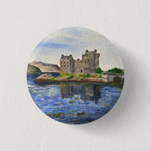 Chapa Redonda De 2,5 Cm Castillo Eilean Donan