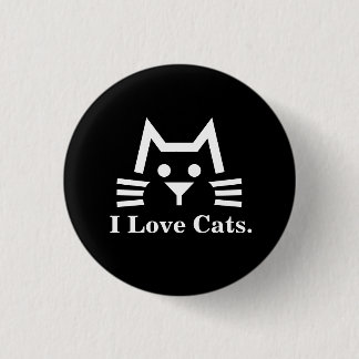 Chapa Redonda De 2,5 Cm Cat-FaceBK 缶バッジ