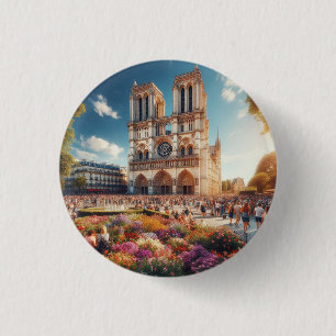 Chapa Redonda De 2,5 Cm Cathédrale Notre-Dame de París