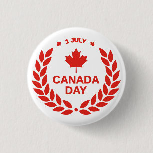 Chapa Redonda De 2,5 Cm Celebración del Día de Canadá-24658