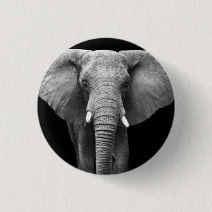 Chapa Redonda De 2,5 Cm Celebrar el Día Mundial del Elefante: Diseño Majes