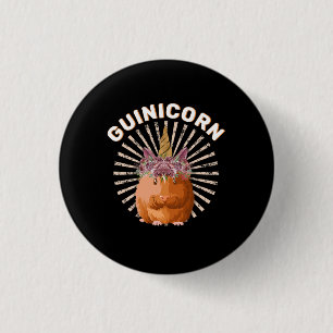 Chapa Redonda De 2,5 Cm Cerdo de Guinea Guinicorn Unicorn