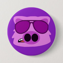 Chapa Redonda De 2,5 Cm Cerdo salvaje