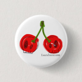 Chapa Redonda De 2,5 Cm cerezas del cráneo