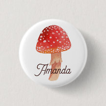 champiñones rojos. La mariposa vuela agaric. Amani