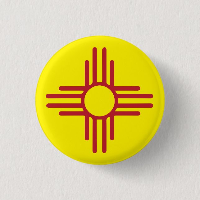 Chapa Redonda De 2,5 Cm Chaqueta de símbolo Zia (Anverso)