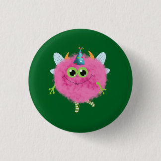 Chapa Redonda De 2,5 Cm Charming birthday monster