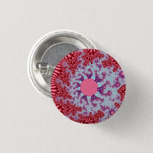 Chapa Redonda De 2,5 Cm Cherry Cola Sunburst