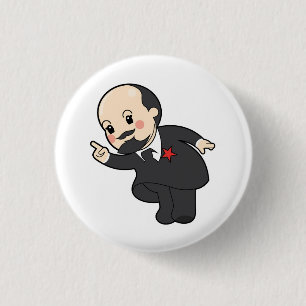 Chapa Redonda De 2,5 Cm Chibi Vladimir Ilyich Lenin