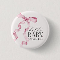 Chica de Bow Bow Hello Rosa Favorece Baby Shower