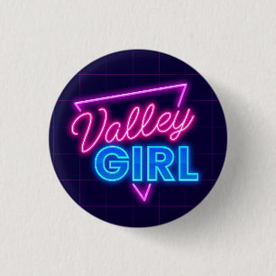 Chapa Redonda De 2,5 Cm Chica de Neon Valley
