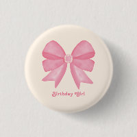 Chica Mínimo Rosa Bow Sweet Birthday