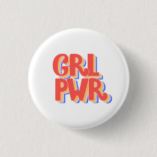 Chapa Redonda De 2,5 Cm Chica Power Pin