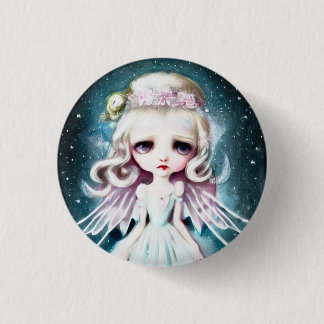 Chapa Redonda De 2,5 Cm Chica Rubia Surrealismo Pop