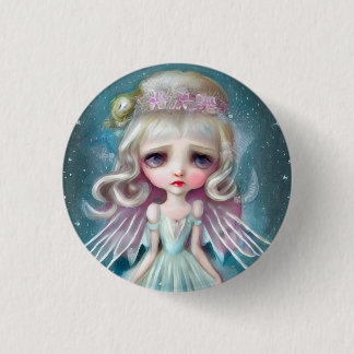 Chapa Redonda De 2,5 Cm Chica Rubia Surrealismo Pop
