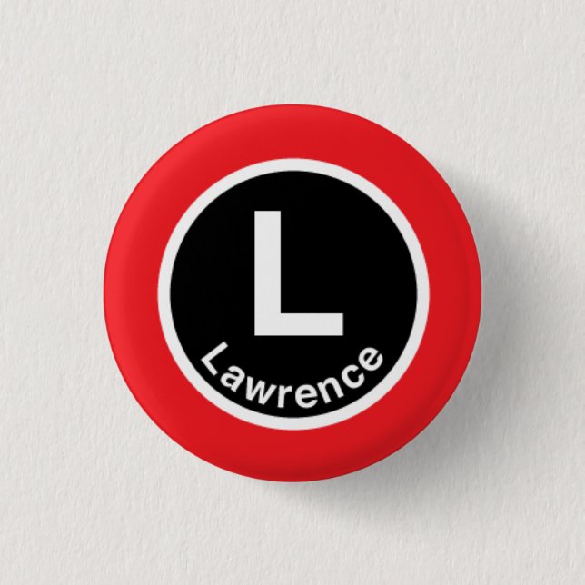 Chapa Redonda De 2,5 Cm Chicago L línea roja de Lorenzo (Anverso)