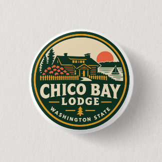 Chapa Redonda De 2,5 Cm Chico Bay Lodge Alfiler