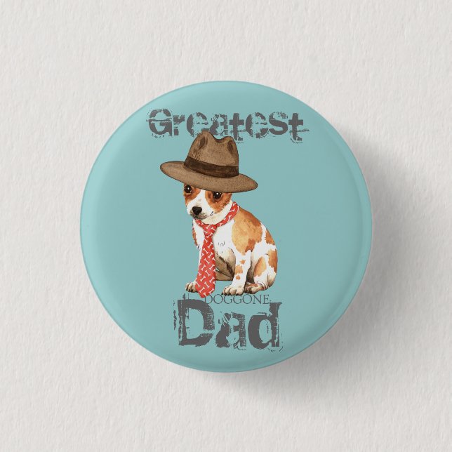 Chapa Redonda De 2,5 Cm Chihuahua Dad (Anverso)
