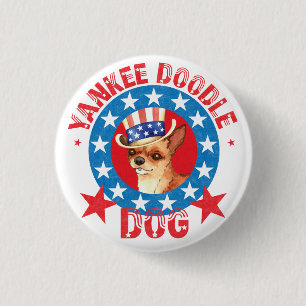 Chapa Redonda De 2,5 Cm Chihuahua patriótica