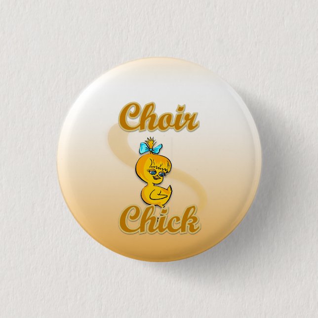 Chapa Redonda De 2,5 Cm Choir Chick (Anverso)