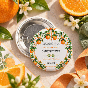 Chapa Redonda De 2,5 Cm Chorreado al agua naranja Citrus Little Cutie baby