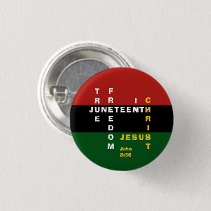 Chapa Redonda De 2,5 Cm Christian JUNETEENTH
