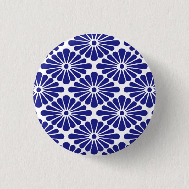 Chapa Redonda De 2,5 Cm chrysanthemum petals badge (Anverso)
