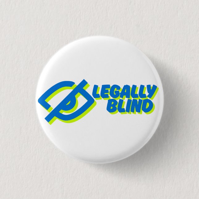 Chapa Redonda De 2,5 Cm Ciego legal - blanco (Anverso)