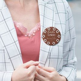 Chapa Redonda De 2,5 Cm Cielito Lindo Talavera Fiesta mexicana Baby Shower