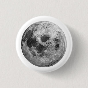 Chapa Redonda De 2,5 Cm Ciencia de astronomía gráfica de Guay Full Moon