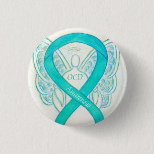 Chapa Redonda De 2,5 Cm Cinta de concientización de OCD Pins de arte de