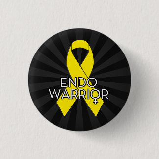 Chapa Redonda De 2,5 Cm Cinta Endo del amarillo de la conciencia de la