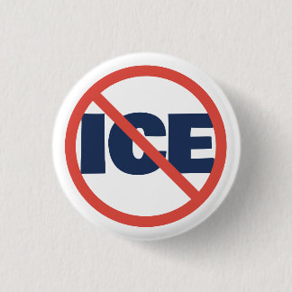 Chapa Redonda De 2,5 Cm Círculo Rojo Anti-Trump Opinión Política ICE