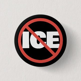 Chapa Redonda De 2,5 Cm Círculo Rojo Opinión Política Anti-Trump ICE