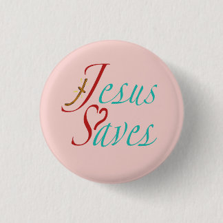Chapa Redonda De 2,5 Cm Cita cristiana Jesús salva