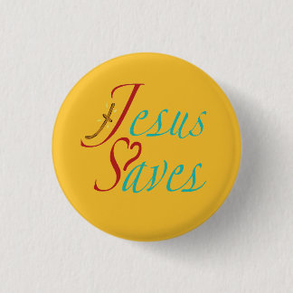 Chapa Redonda De 2,5 Cm Cita cristiana Jesús salva