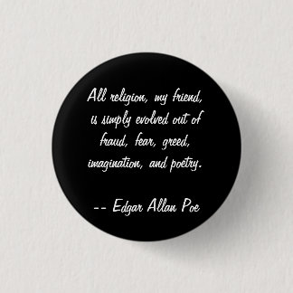 Chapa Redonda De 2,5 Cm Cita de Edgar Allan Poe