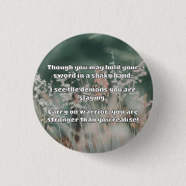 Chapa Redonda De 2,5 Cm Cita de Empath Warrior Positive Animation