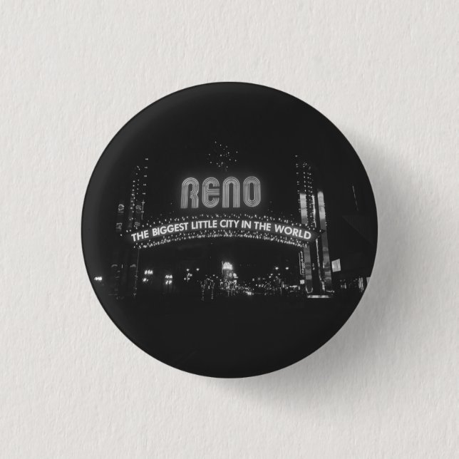 Chapa Redonda De 2,5 Cm Ciudad de Reno (Anverso)