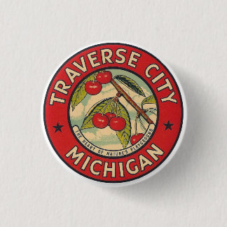 Chapa Redonda De 2,5 Cm Ciudad de Traverse, Michigan