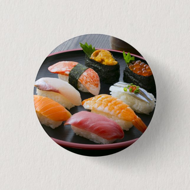 Chapa Redonda De 2,5 Cm Classic Sushi Circle – Premium Button Badge by SUS (Anverso)